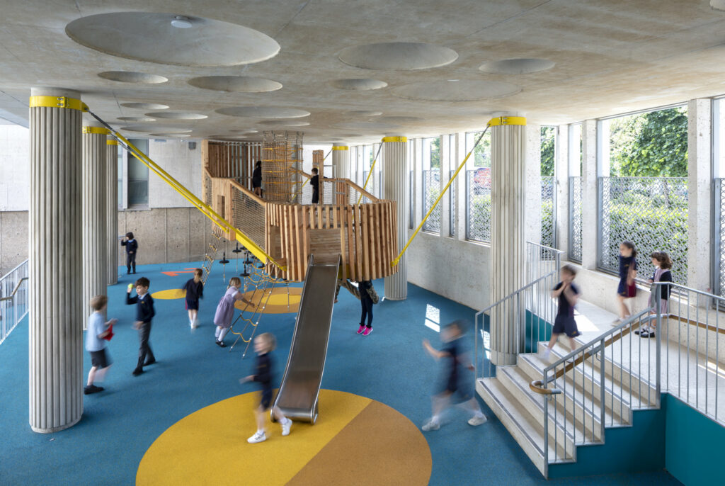 St. Paul's Cathedral School New Boarding House Development - Reconfigured playground in the undercroft